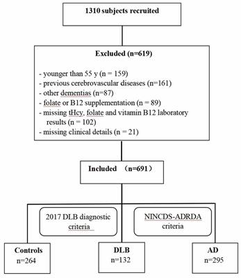 Association of Elevated Plasma Total Homocysteine With Dementia With Lewy Bodies: A Case-Control Study